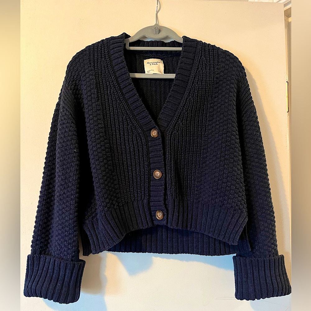 A&F Cotton Blend Seed Stitch Cardigan